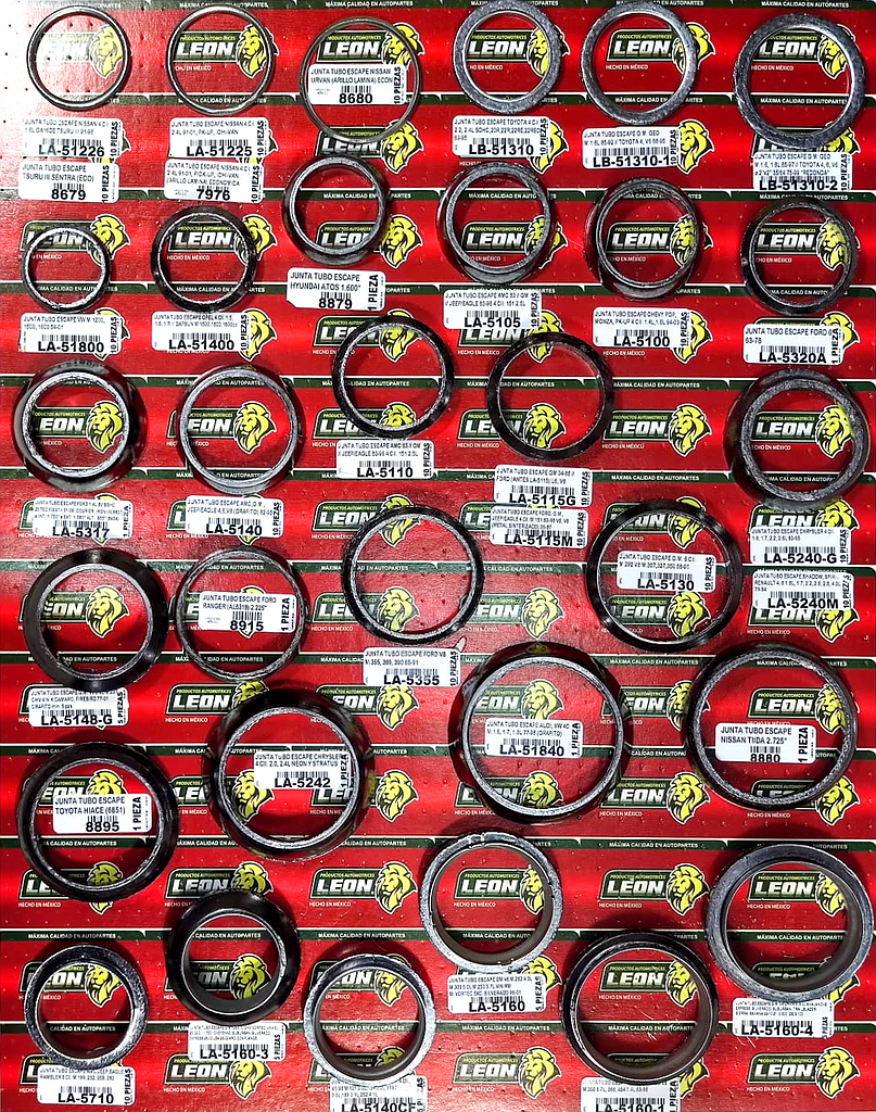 MUESTRARIO DE JUNTAS DE ESCAPE “C” (ARILLOS)