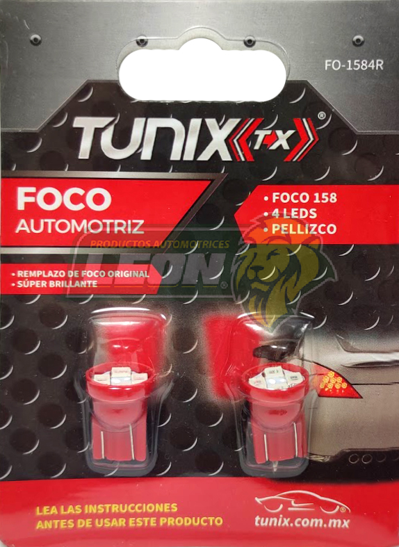 FOCO 158 DE PELLIZCO 4 LEDS ROJOS (JGO. c/2 pz.)