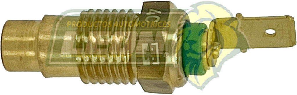 BULBO SENSOR DE TEMPERATURA INDICADOR DE TABLERO, NISSAN MAXIMA (84-94) 6 CIL. FI  3.0L., TSUBAME (93-96) 4 CIL. FI 1.6L., TSURU III (96-04) 4 CIL. FI 1.6L. 16V., ROSCA 12x1.25 mm, HEX. 1/2, PUNTA VERDE MTE THOMSON