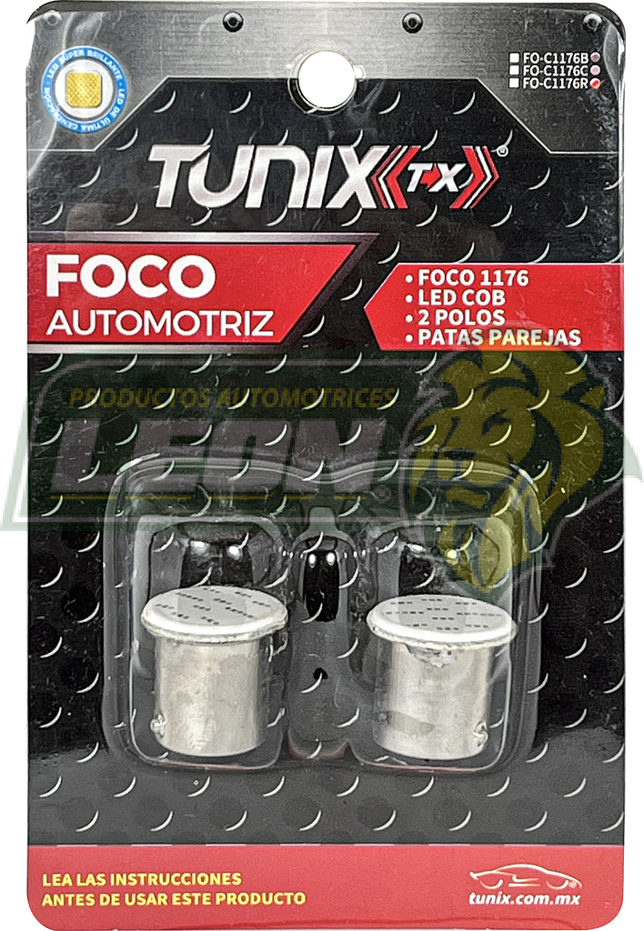 FOCO 1176 2 POLOS PATAS PAREJAS, LED COB PLANO ROJO (JGO. C/2 pz.)