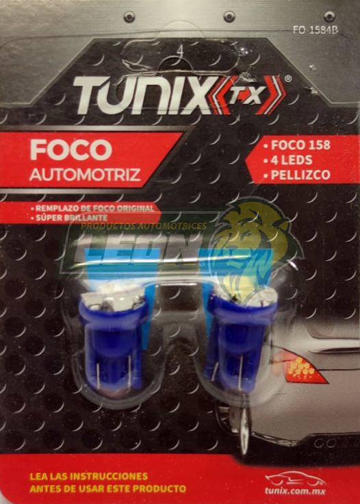 FOCO 158 DE PELLIZCO 4 LEDS AZULES (JGO. c/2 pz.)