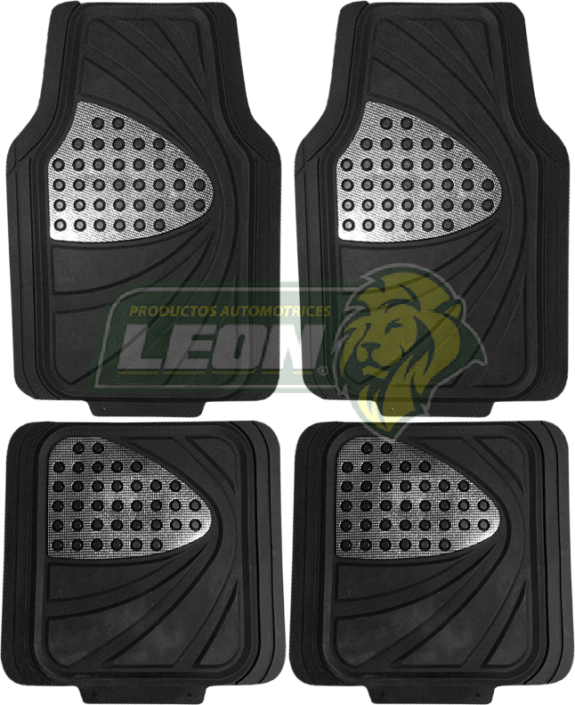 TAPETE DE HUE GRUESO NEGRO/CARBONO  (JGO. c/4 pz.)