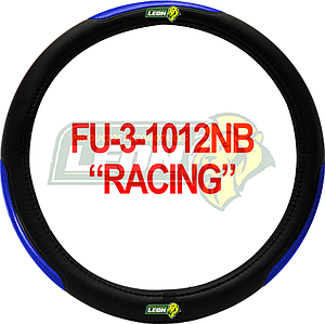 FUNDA P/VOLANTE VINIL NEGRA RACING C/REFLEJANTE AZUL UNIVERSAL