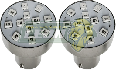 FOCO 1141 12V 12 LEDS 1 POLO ROJO (JGO. c/2 pz.) TUNIX