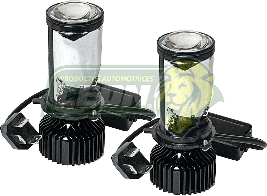 FOCO H4 HID DE LED CSP CON CAMBUS Y LUPA  MINI PROYECTOR (JGO. c/2 pz.)