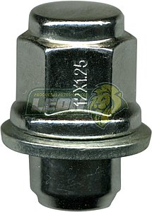 TUERCA CROMADA PLACACERO TIIDA, ALTIMA 12x1.25x37 mm LL.21 mm c/RONDANA FLOTANTE (2028A)