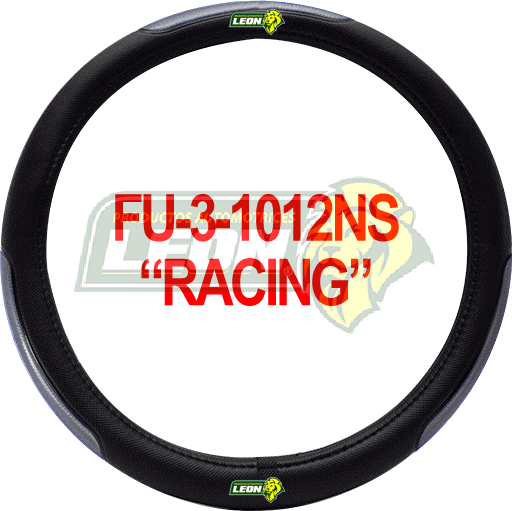 FUNDA P/VOLANTE VINIL NEGRA RACING C/REFLEJANTE PLATA UNIVERSAL