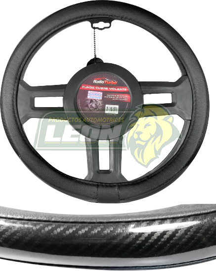 FUNDA P/VOLANTE PIEL AUTOMOTRIZ COLOR NEGRO