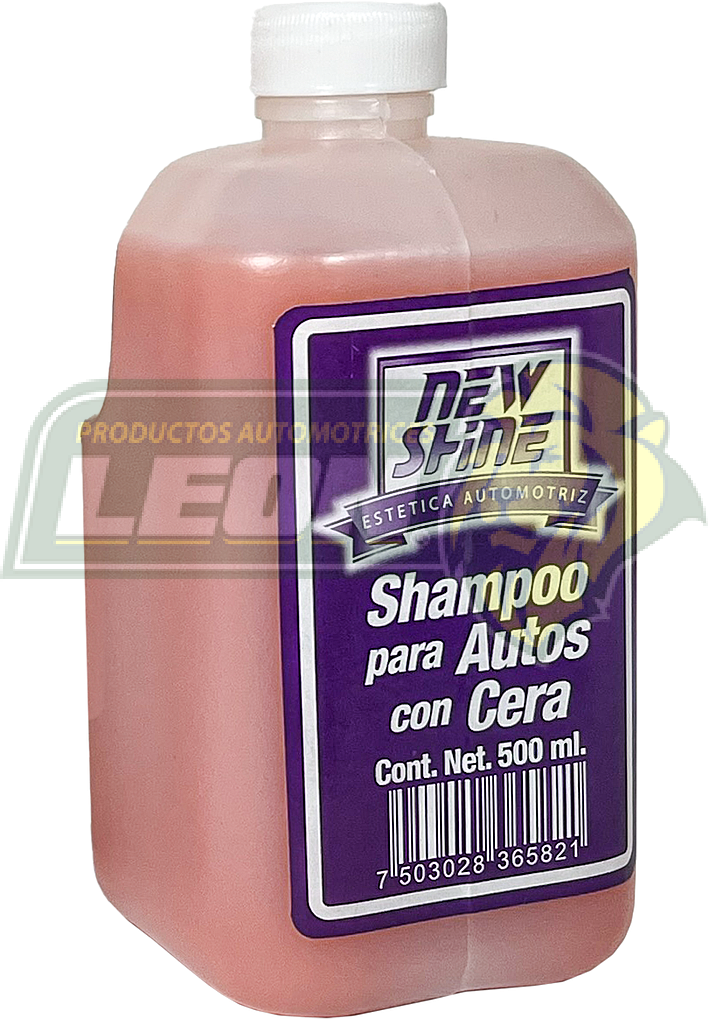 SHAMPOO PARA AUTOS ROSA CON CERA 500 ml. NEW SHINE