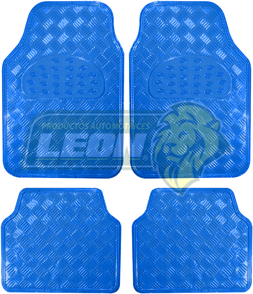 TAPETE CROMADO AZUL BRILLANTE (JGO. c/4 pz.) (JD10229, PM3025B, TAP-36)