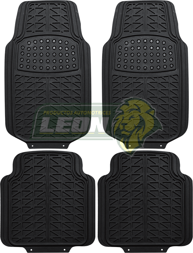 TAPETE DE HULE GRUESO NEGRO (JGO. c/4 pz.)