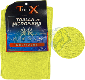 TOALLA DE MICROFIBRA 30x30 cm AMARILLA TUNIX