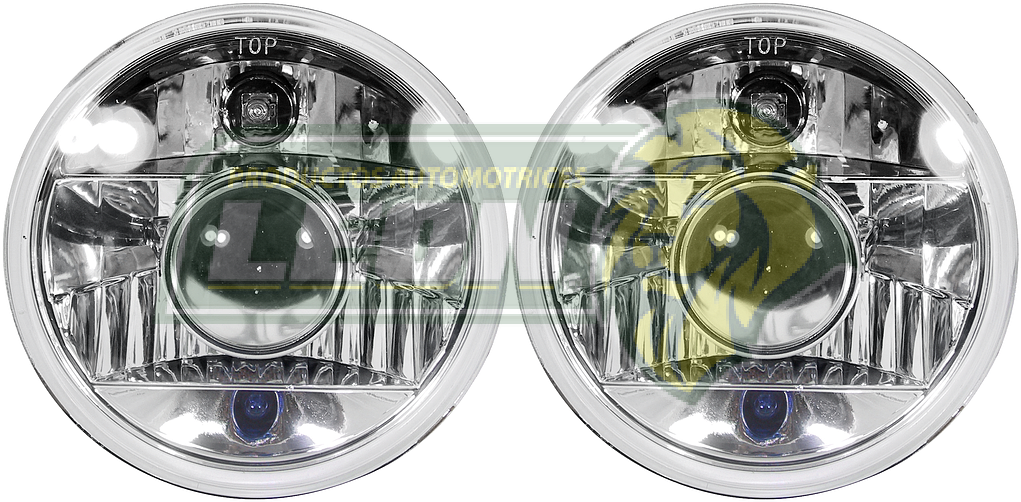 UNIDAD REDONDA GRANDE 7” DIAMANTE c/VELA Y LUPA (U-1002PD) (JGO. c/2 pz.)