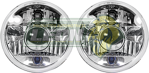 UNIDAD REDONDA GRANDE 7” DIAMANTE c/VELA Y LUPA (U-1002PD) (JGO. c/2 pz.)