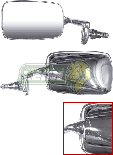 ESPEJO LATERAL (L) VW SEDAN M.1600 72-95 CROMADO “CONCHA PLANA” (687-72I-C, 11385751328) (PRECIO X pza.)