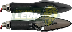 LAMPARA DIRECCIONAL BICOLOR PARA MOTO c/18 LEDS FLECHAS TIPO GEL FLASH SECUENCIAL (JGO. c/2 pzas.)
