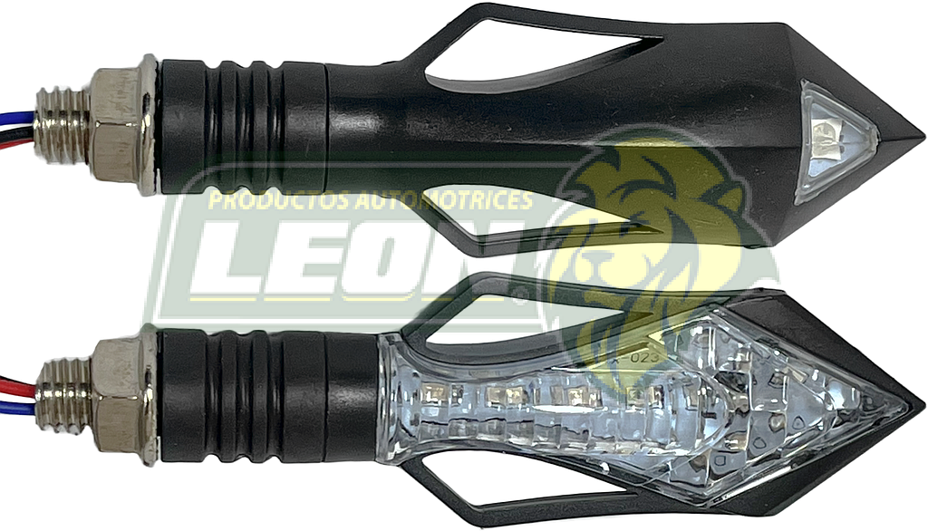 LUZ DIRECCIONAL PARA MOTO c/13 LED c/FUNCION FLASH Y SECUENCIAL AMARILLO (JGO. c/2 pzas.)