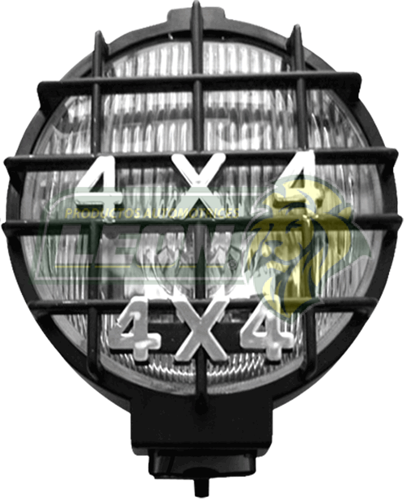 FARO REDONDO c/REJA JEEP 4x4 BLANCO (JGO. c/2 pz.)
