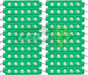 MODULO 5 ULTRA LEDS COB 5.6x3x8 cm T/ENCAPSULADO VERDE (M5/CG-CDI) (20 TIRAS)