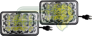 UNIDAD CUADRADA 7” C/15 HIPERLEDS DE 3W C/U c/SOQUET DE 3T. (JGO. c/2 pz.)