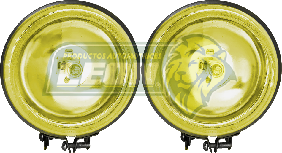 FARO REDONDO TIPO ZETA AMARILLO (JGO. c/2 pz.) 9 cm. = FAR10141Y-DJA