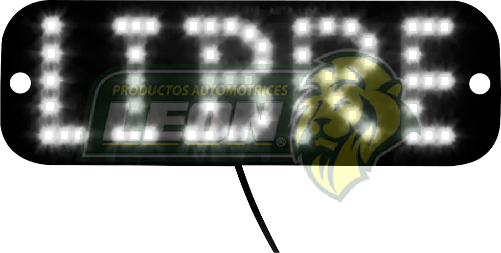 BANDERA LETRERO TAXI 45 LED BLANCO C/CHUPON