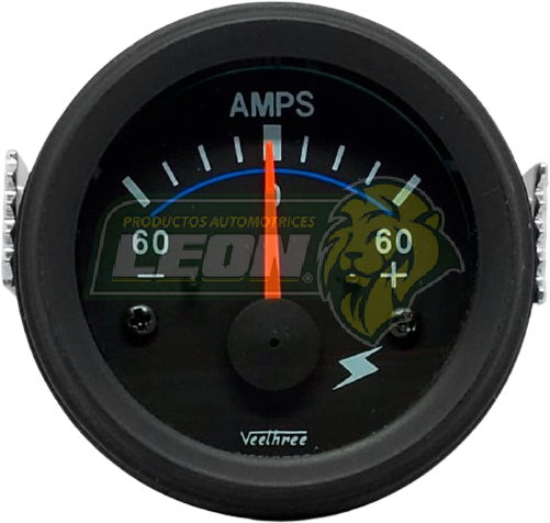 AMPERIMETRO 60X60 52MM NEGRO VEETHREE BO