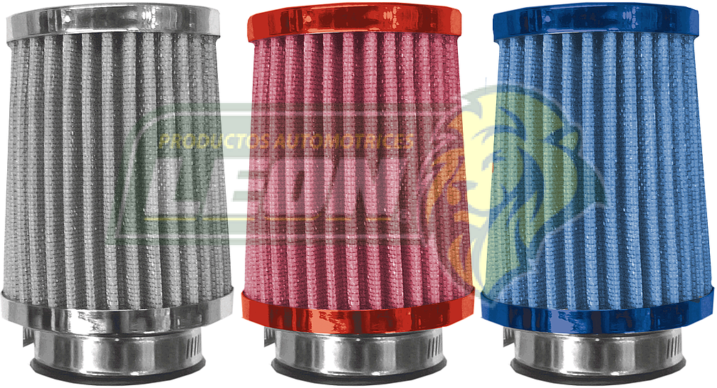 FILTRO AIRE ALTO FLUJO 2” VW CHICO CARBONO, ROJO, AZUL (SJKL001)