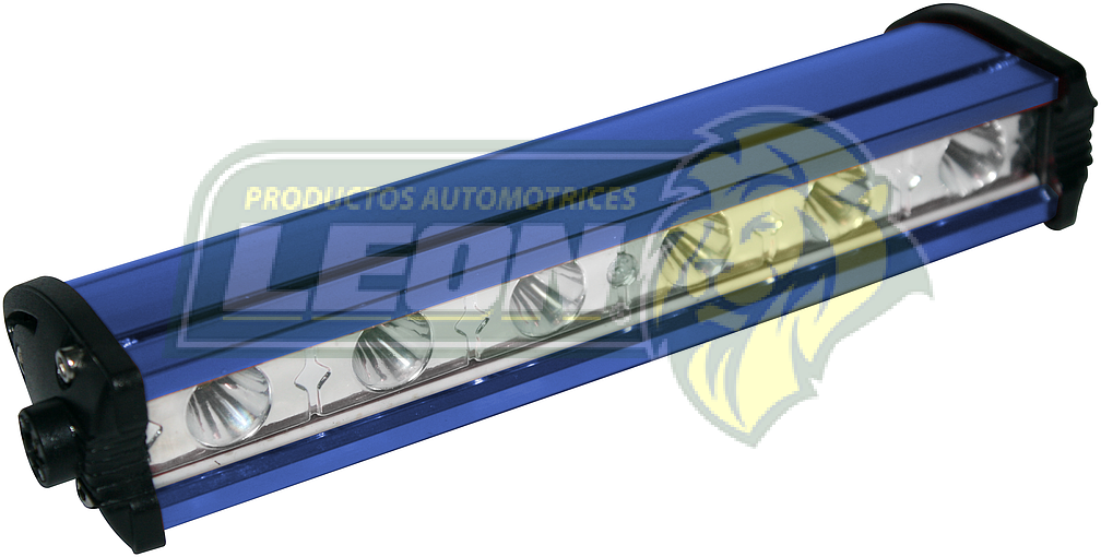 FARO RECTANGULAR C/6 HIPERLEDS 3W C/UNO 18 X 4.5 x 2.6 CM CARCAZA AZUL SLIM