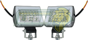 FARO HIPER LED OJO DE ANGEL TIPO GEL c/ESTROBO, 24 LEDS, LUZ BLANCA (JGO. c/2 pz.)