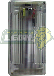 PLAFON LUZ INTERIOR RECT. BLANCO Y AZUL