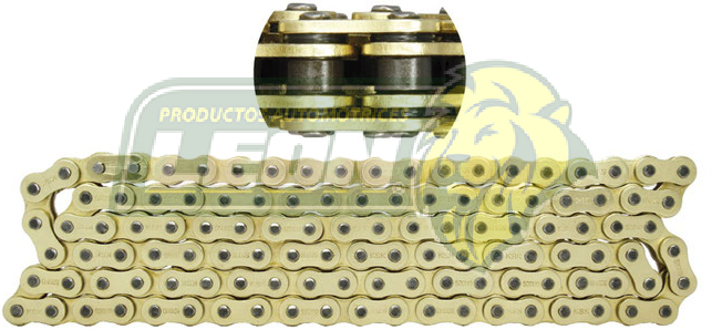 CADENA P/MOTOCICLETA DORADA REFORZADA CON O-RING PASO 520HO, ITALIKA DM150, DM250, 250Z, 250SZ, TC200 Y COMPATIBLES, PULSAR NS, RS, AS200, KTM DUKE 200 Y 390, HONDA TWISTER 250, CBR 250, TORNADO 250, Y OTROS