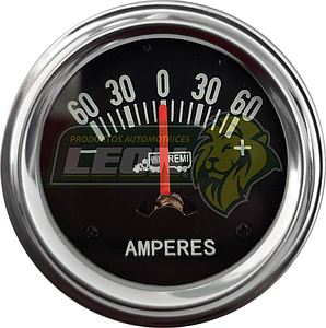 AMPERIMETRO 60-60 AMP CARATULA NEGRA