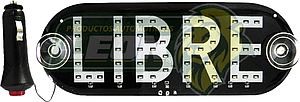 BANDERA LETRERO TAXI 45 LED AZUL C/CHUPON = LT039