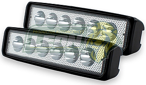 FARO RECTANGULAR AUXILIAR 6 HIPERLEDS BLANCO 15 X 4.6 CM (JGO. c/2 pz.) TUNIX 
