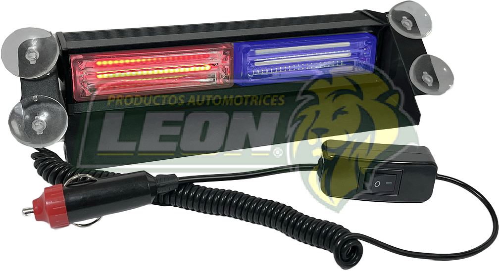 ESTROBO C/COB ROJO/AZUL PARA VISERA DE 20W 34.8 CM X 12.5 CM TUNIX 