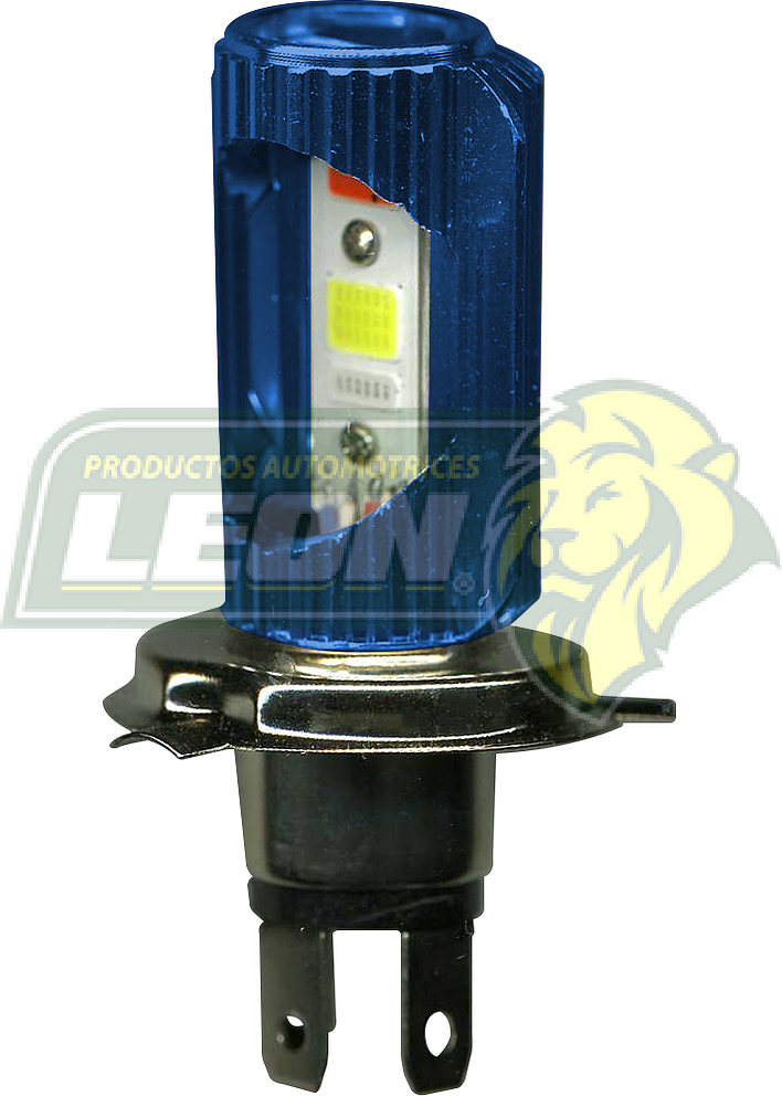 FOCO DE MOTO H4 CON ESTROBO ALTA Y BAJA AZUL