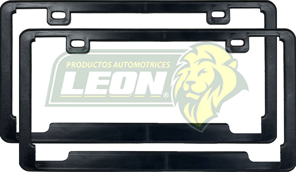 PORTAPLACAS DE PLASTICO NEGRO, CON MEDIDA P/NUEVA REFORMA DE CDMX (28x12cm. JGO. c/2 pzas.)