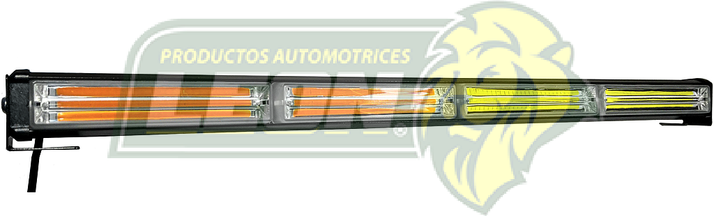 BARRA TORRETA 60 CM ESTROBO CODIGO LEDS COB AMBAR (C/CONECTOR P/ENCENDEDOR)