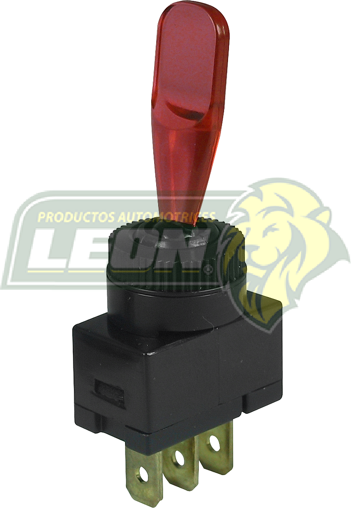 SWITCH UN PASO PALANCA C/LUZ ROJA = CS-122010 = CS-122012