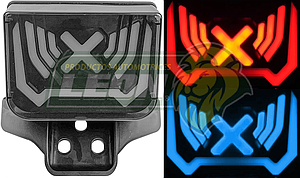 FARO TRASERO LED LUZ STOP ROJA CON SECUENCIA, LUZ DIURNA AZUL/ROJA C/SECUENCIA Y LUZ DIRECCIONAL AMBAR C/SECUENCIA 12V 5T.