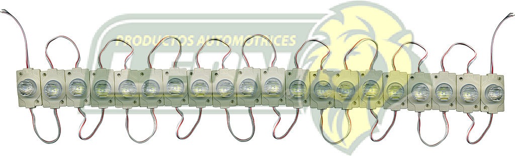 TIRA HIPERLED C/LUPA 12V 1.5W COLOR BLANCO (20 MODULOS)