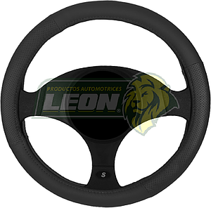 FUNDA P/VOLANTE TIPO PIEL NEGRA CHICA POINTER, MARCH, MICRA "LISA"
