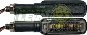 LAMPARA DIRECCIONAL BICOLOR PARA MOTO c/26 LEDS FLECHAS TIPO GEL FLASH SECUENCIAL  (JGO. c/2 pzas.)