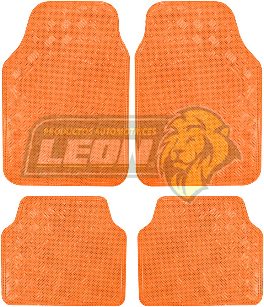 TAPETE CROMADO PLATA NARANJA SATINADO (JGO. c/4 pz.)