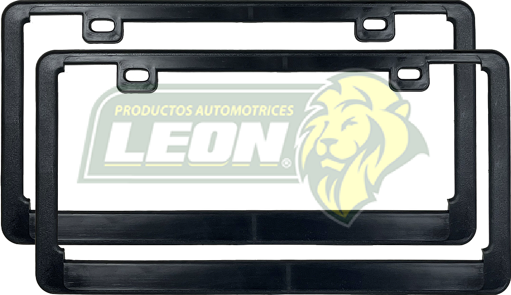 PORTAPLACAS DE PLASTICO NEGRO, CON MEDIDA P/NUEVA REFORMA EDO. DE MEXICO (28x12cm. JGO. c/2 pzas.)