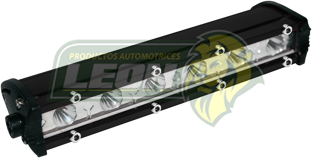 FARO RECTANGULAR C/6 HIPERLEDS 3W C/UNO 18 x 4.5 x 2.6 CM CARCAZA NEGRA SLIM