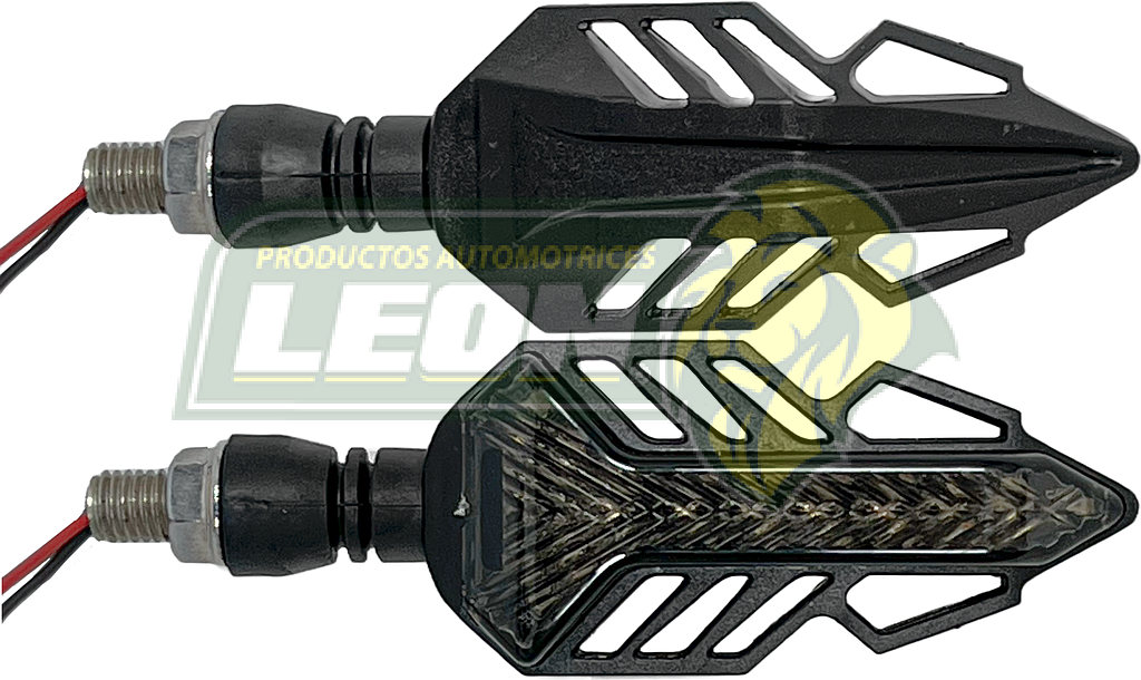LUZ DIRECCIONAL PARA MOTO c/14 LEDS c/FUNCION FLASH Y SECUENCIAL ROJO (JGO. c/2 pzas.)