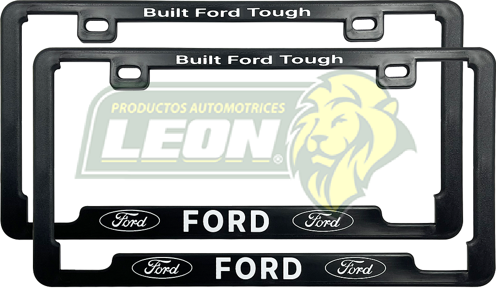 PORTAPLACAS SLIM (OFICIAL) SERIGRAFIA FORD “BUILT FORD TOUGH” (JGO. c/2 pzas.)