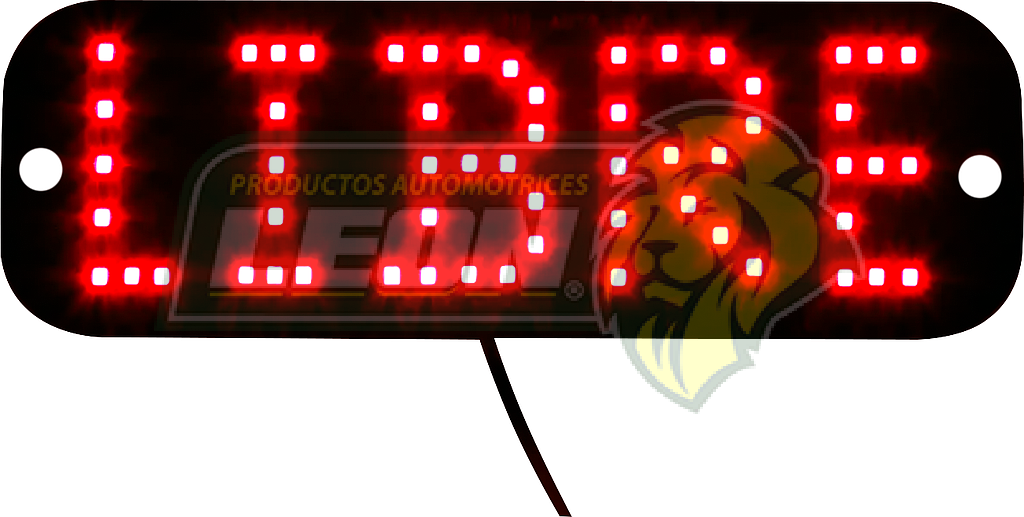 BANDERA LETRERO TAXI 45 LED ROJO C/CHUPON